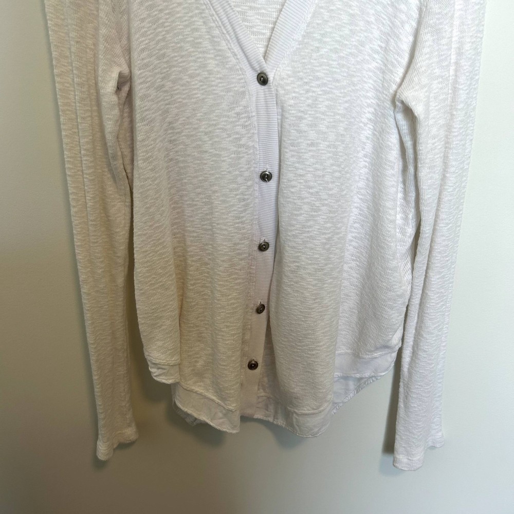 Left Of Center Anthropologie Long Sleeve Evie Cardigan Sweater Sz Medium - Picture 5 of 15